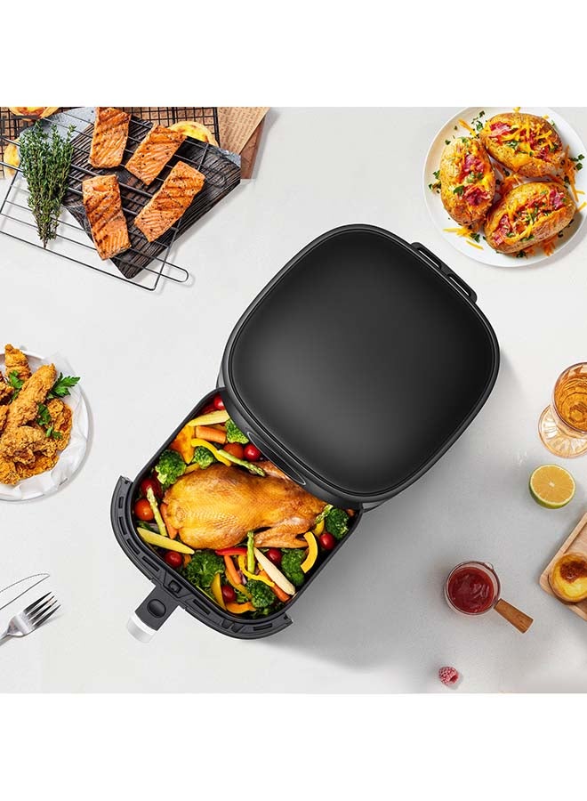 Hisense 5.2L Capacity Air Fryer, 1500W Power, 200℃ Temperature, 7 Present Cooking Menu, Circular Touch Display, Metallic Interior (H06AFGY1S1) 5.2 L 1500 W Air Fryer Black - Image 4