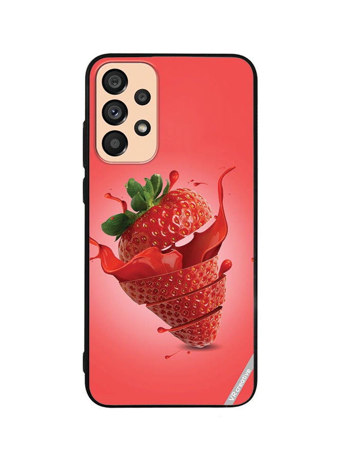 VR CREATIVE Protective Case Cover For Samsung Galaxy A72 Strawberry Design Multicolour - Image 1
