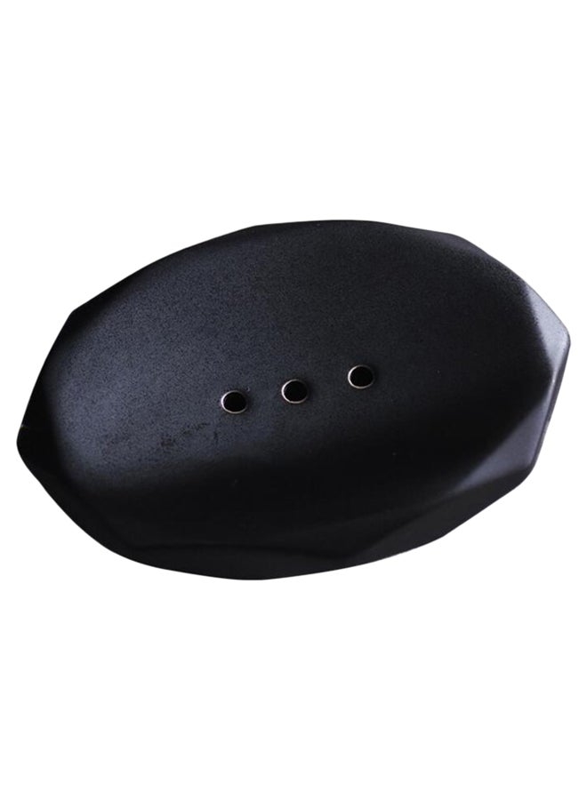 NIBEMINENT Ceramic Bath Soap Dish Black