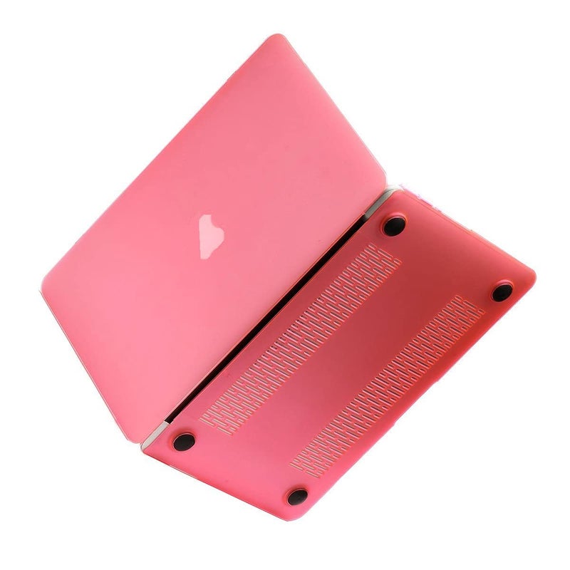 Moca Hard Shell Cover Case for [Old Version] MacBook Air 13,13.3 inch [2010-2017 Release] A1466 A1369 MacBook Air 13.3 Frost Shell Cover Case (Pink) - Image 5