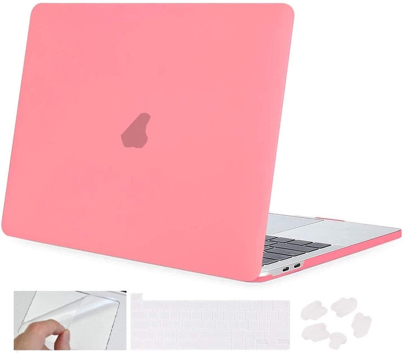 Moca Hard Shell Cover Case for [Old Version] MacBook Air 13,13.3 inch [2010-2017 Release] A1466 A1369 MacBook Air 13.3 Frost Shell Cover Case (Pink) - Image 1