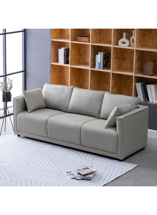 Comfynest Comfynest Modern Faux Leather Seats 3 Sofa  - Image 2
