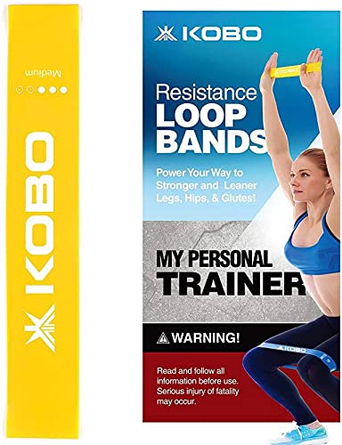 Kobo AC-36 Resistance Loop Band 2" Wide for Squats, Hips & Glutes, Yoga, Crossfit, Stretching, Strength Training, Physical Therapy for Men & Women - Includes Travel Bag & Workout Guide Booklet - Image 3