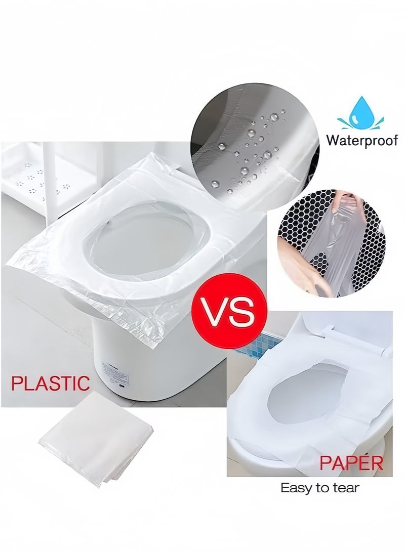 Fasola 100 PCS Travel Disposable Toilet Seat Cover, Waterproof Portable WC Pad Toilet Mat For Baby Pregnant Mom, Independent Packing  - Image 5