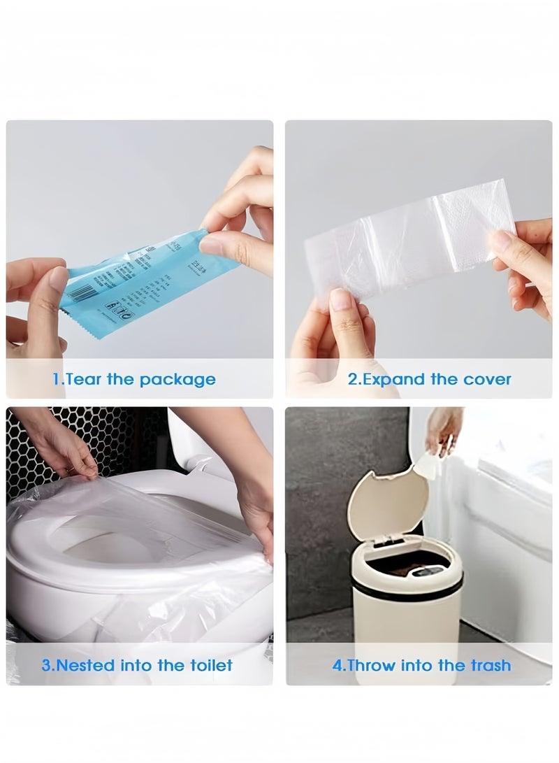 Fasola 100 PCS Travel Disposable Toilet Seat Cover, Waterproof Portable WC Pad Toilet Mat For Baby Pregnant Mom, Independent Packing  - Image 4
