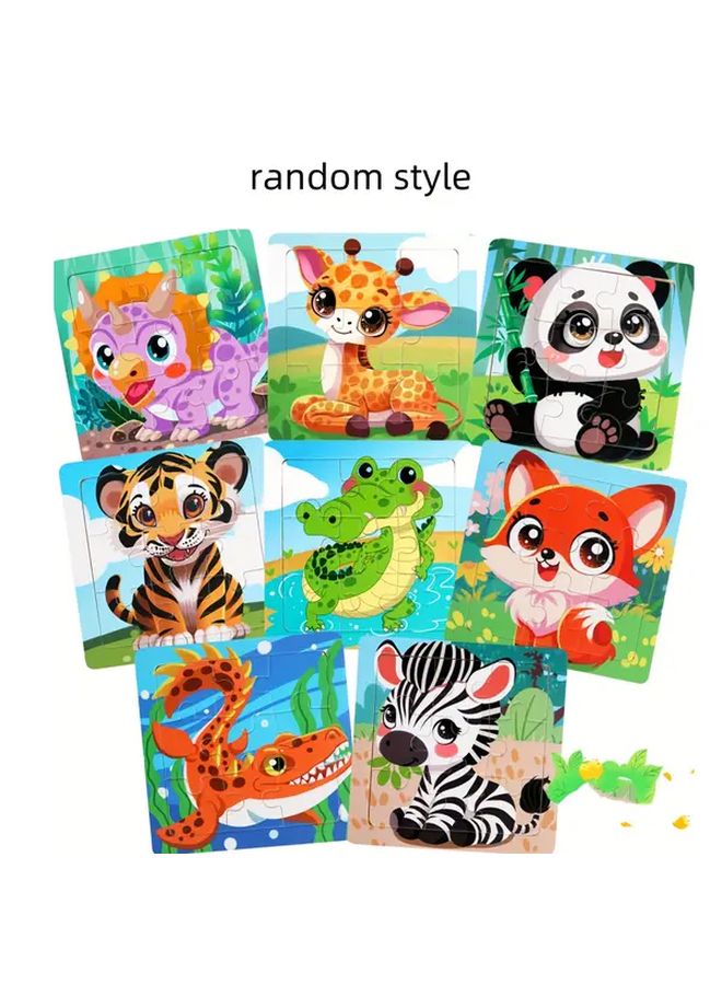 5Pcs Wooden Animal Jigsaw Puzzles Educational Development Toys Kids Festival Gifts - Image 1