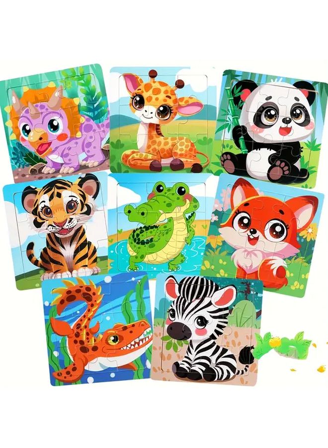 5Pcs Wooden Animal Jigsaw Puzzles Educational Development Toys Kids Festival Gifts - Image 2
