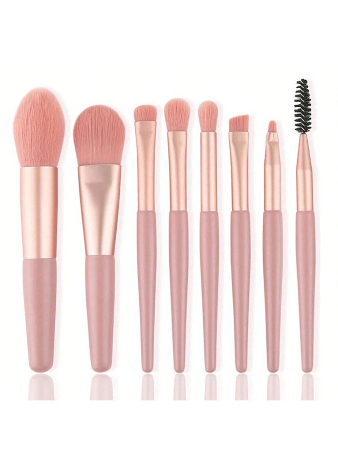 Shein Portable Mini Makeup Brush Set with Soft Bristles – Essential Starter Kit for Beginners - Image 1