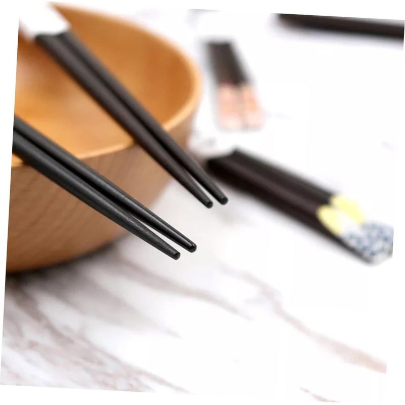 Reusable Non Slip Heat Resistant Japanese Wooden Chopsticks 4 Pairs - Image 3