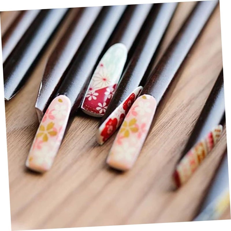 Reusable Non Slip Heat Resistant Japanese Wooden Chopsticks 4 Pairs - Image 5