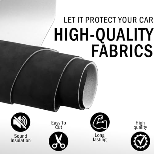Kefly Black Suede Headliner Fabric 54" L × 60" W with Foam Backing, Automotive Interior Auto Roof Replacement Material for Car, SUV, Boat, Pickup, Truck, RV, Home Repair - Image 3