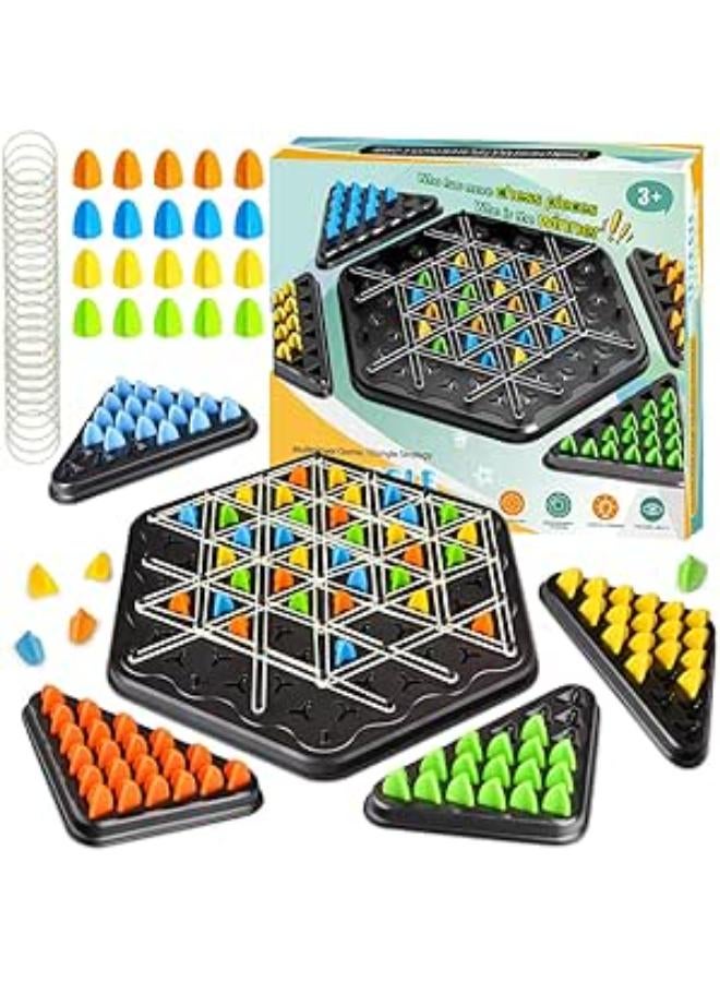 Chains Triangle Chess Game, Triggle Game Rubber Bands, Triggle Game Chess, Triangle Chess Board Game, Chain Triangle Chess Game, Triggle Geometric Chess Game for 2-4 People