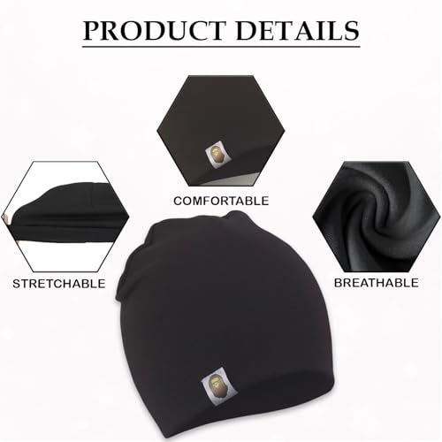 SYGA Unisex Cotton Cap Knitted Baby Cap Piece PlainCap_Black_S 6M - 5YEARS - Image 4