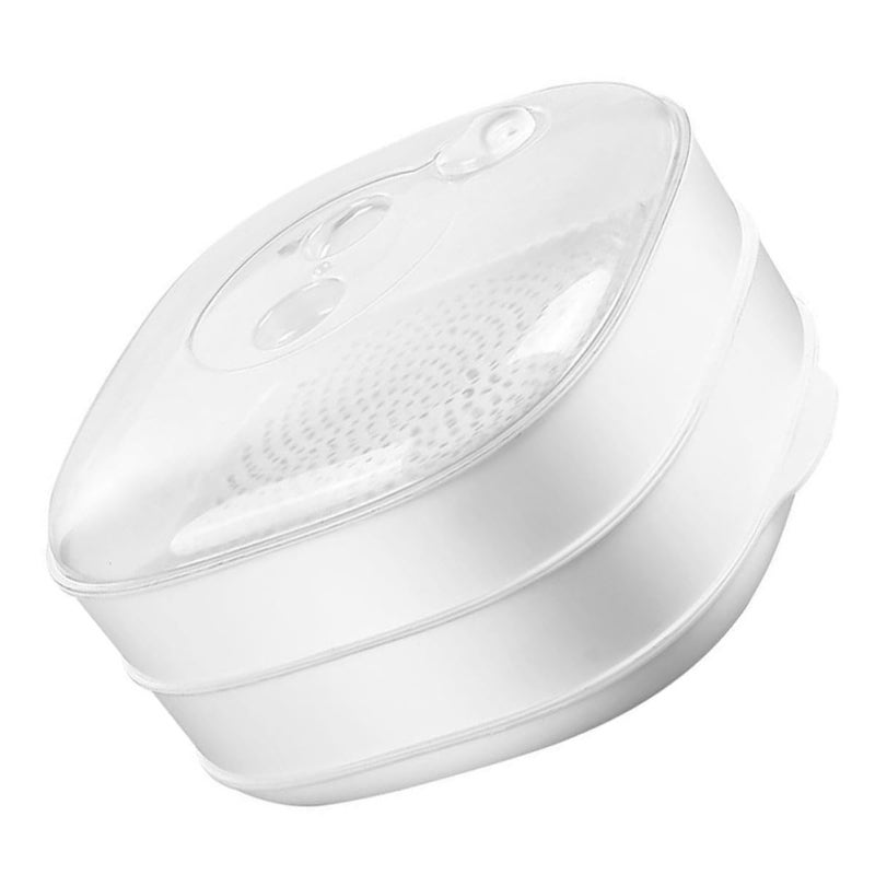 Microwave Steamer with Ventilated Lid Reusable Food Container for Rice Desserts Meals - Image 2