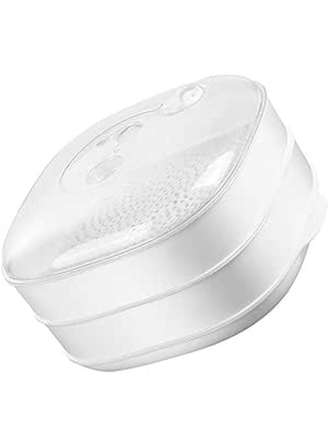 Microwave Steamer with Ventilated Lid Reusable Food Container for Rice Desserts Meals - Image 1