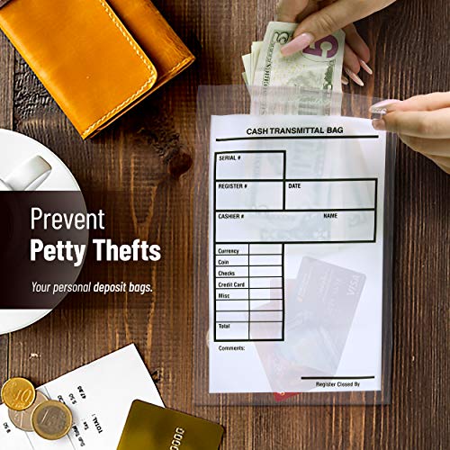 Noe & Malu VaultGuard Tamper Proof Bank Deposit Bags - Self-Adhesive Seal, Write-On Surface, 6"x9" Clear Plastic Cash Envelopes | Pack of 500 - Image 5