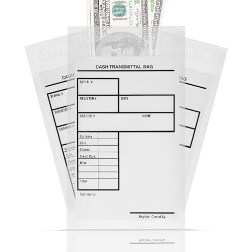 Noe & Malu VaultGuard Tamper Proof Bank Deposit Bags - Self-Adhesive Seal, Write-On Surface, 6"x9" Clear Plastic Cash Envelopes | Pack of 500 - Image 1