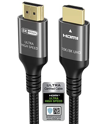 Ubluker 10K 8K 4K HDMI Cable 48Gbps 1.5 FT, Certified Ultra High Speed HDMI® Cable 4K 240Hz 144Hz 120Hz 8K60Hz 0.01ms HDR10+ eARC HDCP2.3 Netflix Roku TV PC Monitor Projector PS5 Xbox - Image 1