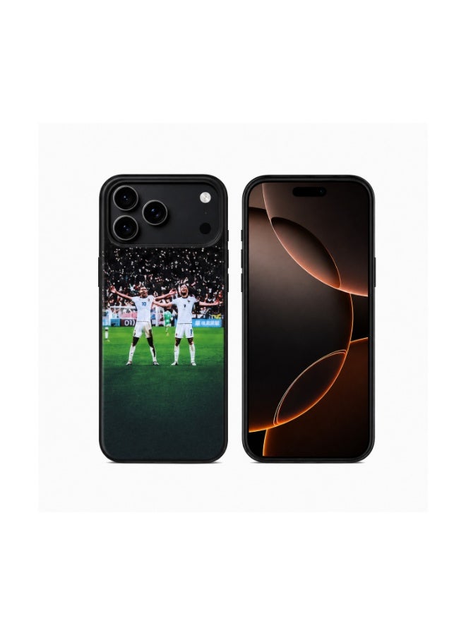Lacoz Football Theme France Kylian Mbappe Printed Slim Fit Anti-Scratch Back Case with Precision Cut-Outs and Comfortable Grip Shockproof Protective Cover Compatible With iPhone 15 Pro Max - Image 1