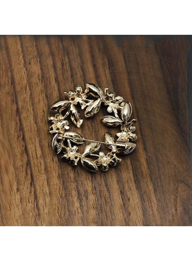 CUFTS Colours Crystal Brooch Pins Rhinestone Brooches Jewelry Gift for Women Girls, Metal - Image 3