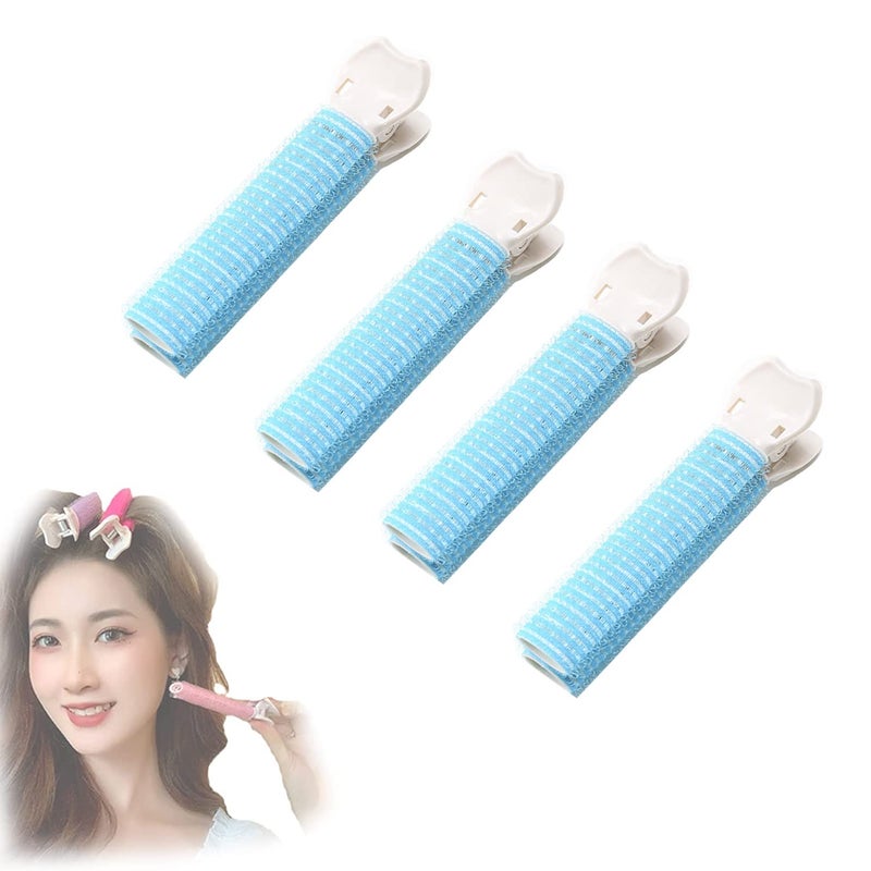 comfrt Volumizing Hair Clips, Volumizing Root Clips for Hair, Velcro Hair Clips, Volume Clips for Roots, Rollers for Fluffy Hair Roots, Heatless Hair Curler (4Pcs, Blue) - Image 1