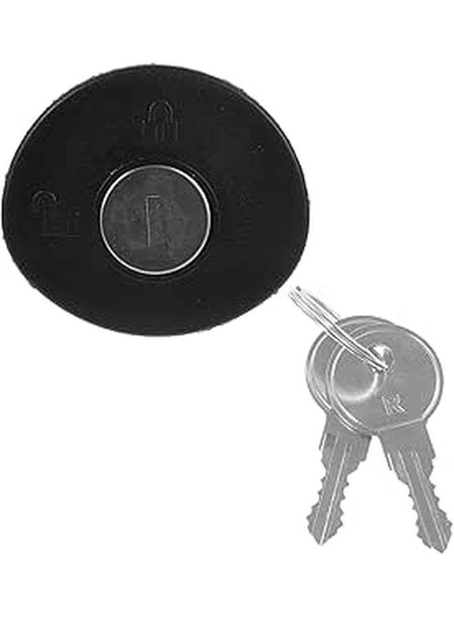 Car Fuel Tank Cap With Lock And Key Anti Theft Gas Cap Replacement For Compact Sedan Durable Universal Fuel Filler Accessory For Vehicle Security Black - Image 1
