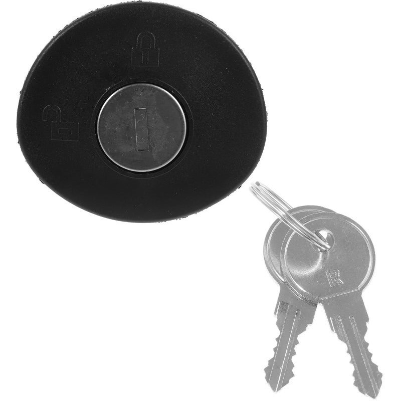 Car Fuel Tank Cap With Lock And Key Anti Theft Gas Cap Replacement For Compact Sedan Durable Universal Fuel Filler Accessory For Vehicle Security Black - Image 2