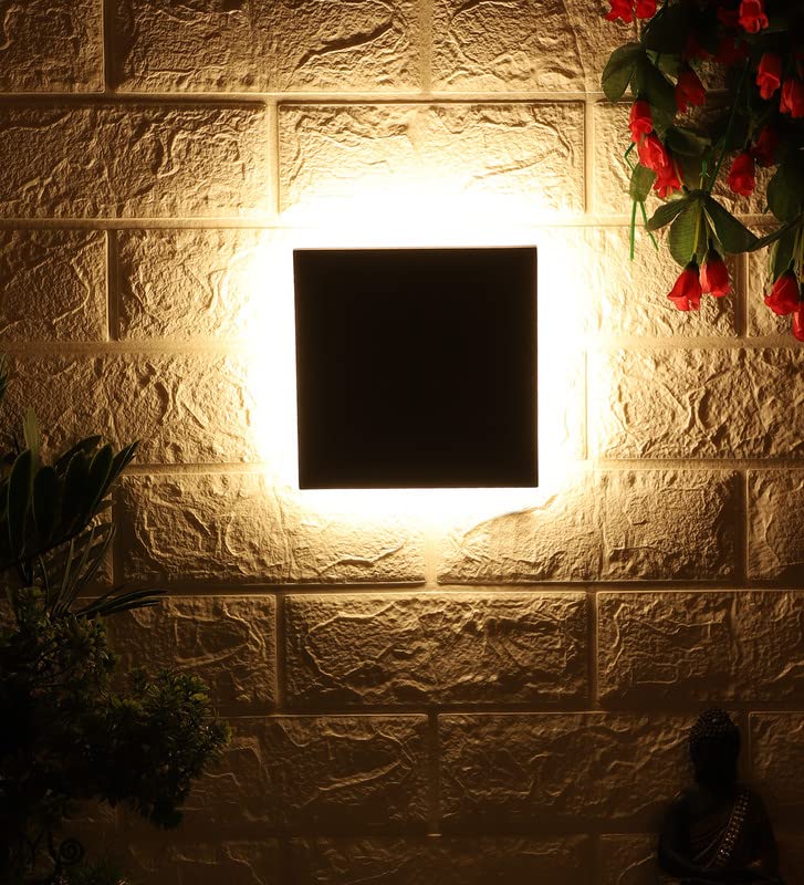 ELIANTE Metal Outdoor Wall Light Grey for Living Room, Bedroom, Dining Room, Kitchen | 2 Years Warranty | Inbuilt LED - Image 3