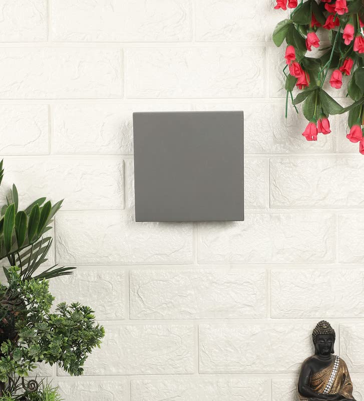 ELIANTE Metal Outdoor Wall Light Grey for Living Room, Bedroom, Dining Room, Kitchen | 2 Years Warranty | Inbuilt LED - Image 2