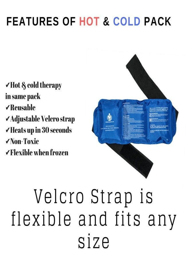 CELLEBII® Reusable Hot and Cold Ice Pack for Pain Relief Gel Bag for Shoulder Ankle Knee - Blue - Image 2