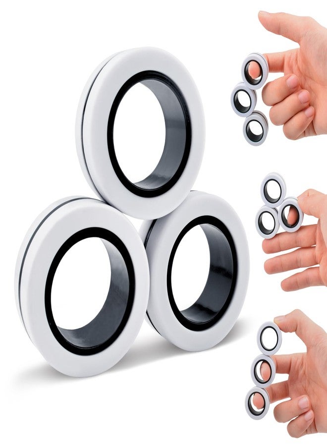 Cevioce Easter Basket Stuffers,3 PCS Magnetic Rings Fidget Toys Set for Adults Boys Teens,ADHD Anxiety Fidget Spinner Magnetic Ring Stress Relief Toy Kids Birthdays Gifts for 8 9 10 11 12+ Year Old - Image 1