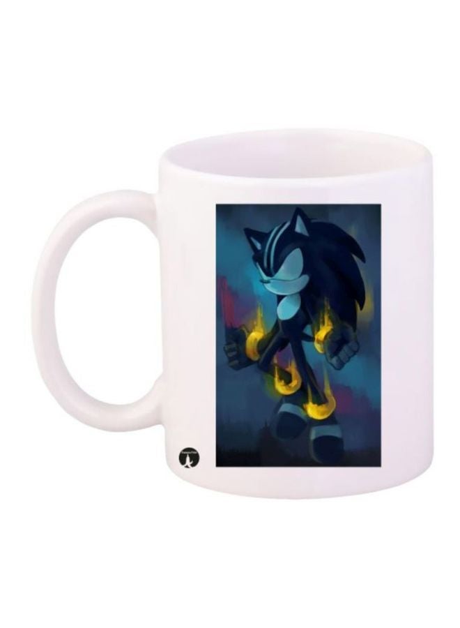 Sonic Character Printed Coffee Mug White/Blue
