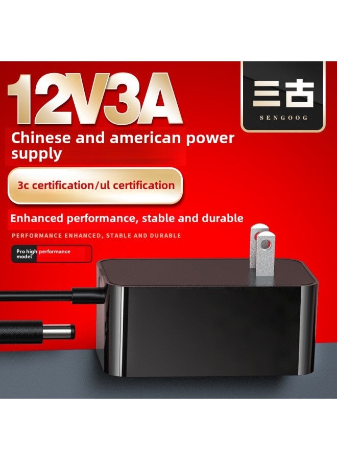 Sangu 12v3a Power Adapter US Gauge Ul Certification Medium Gauge 3C Certification White Simple Power Adapter-Color:Sg-24v1.5a American Standard (usa) White-Specifications:DC Head 5.5*2.5 - Image 2