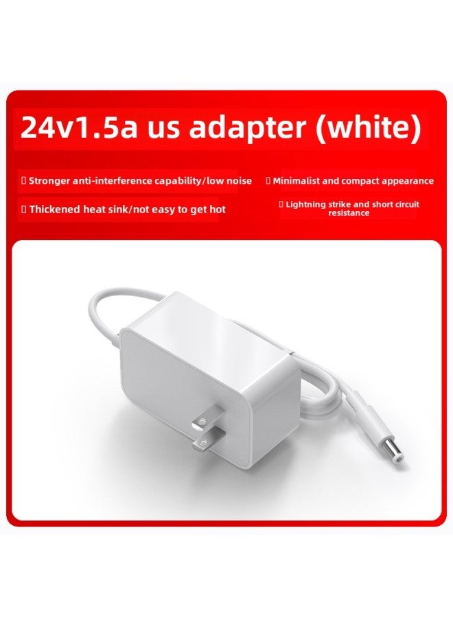 Sangu 12v3a Power Adapter US Gauge Ul Certification Medium Gauge 3C Certification White Simple Power Adapter-Color:Sg-24v1.5a American Standard (usa) White-Specifications:DC Head 5.5*2.5 - Image 1