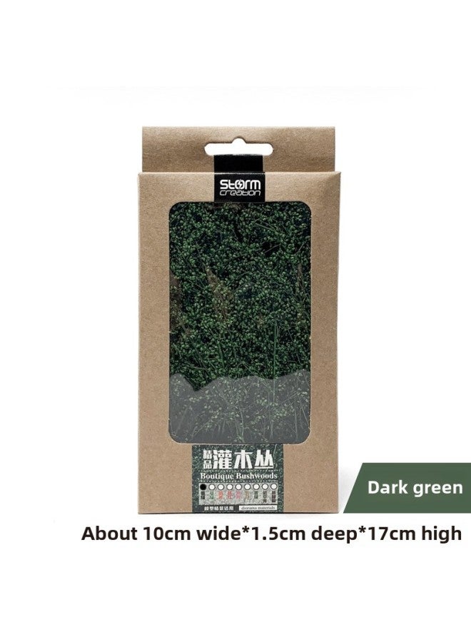 Premium Shrubbery Scene Model Tree Ground Platform Material Thorny Soldier Dry Branch Modification Piece Toy/architecture Model-Color:Dark Green  - Image 1