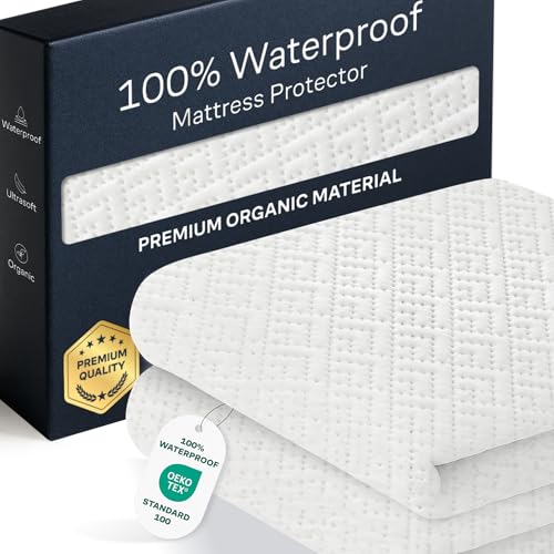 Niagara Sleep Solution 100% Waterproof King Mattress Protector - 360 Protection Against Spills, Stains & Accidents for Parents & Pet Owners - Noiseless & Cooling Viscose Made from Bamboo (White) - Image 1