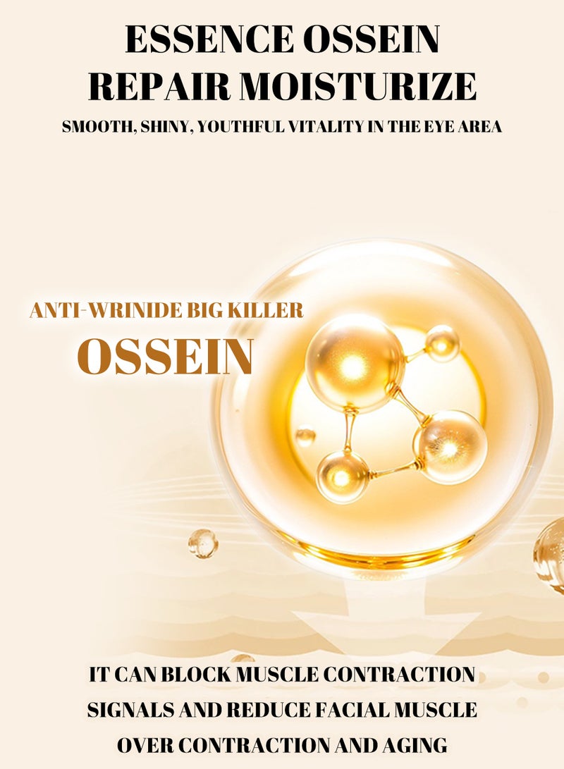 Kanza 2Pcs Collagen Anti aging Eye cream 20g Firming Hydrating Anti Wrinkle Under Eye Cream for Dark Circles Peptide Eye Cream Puffiness Eye Cream Improve Elasticity Eye Treatment Cream - Image 4