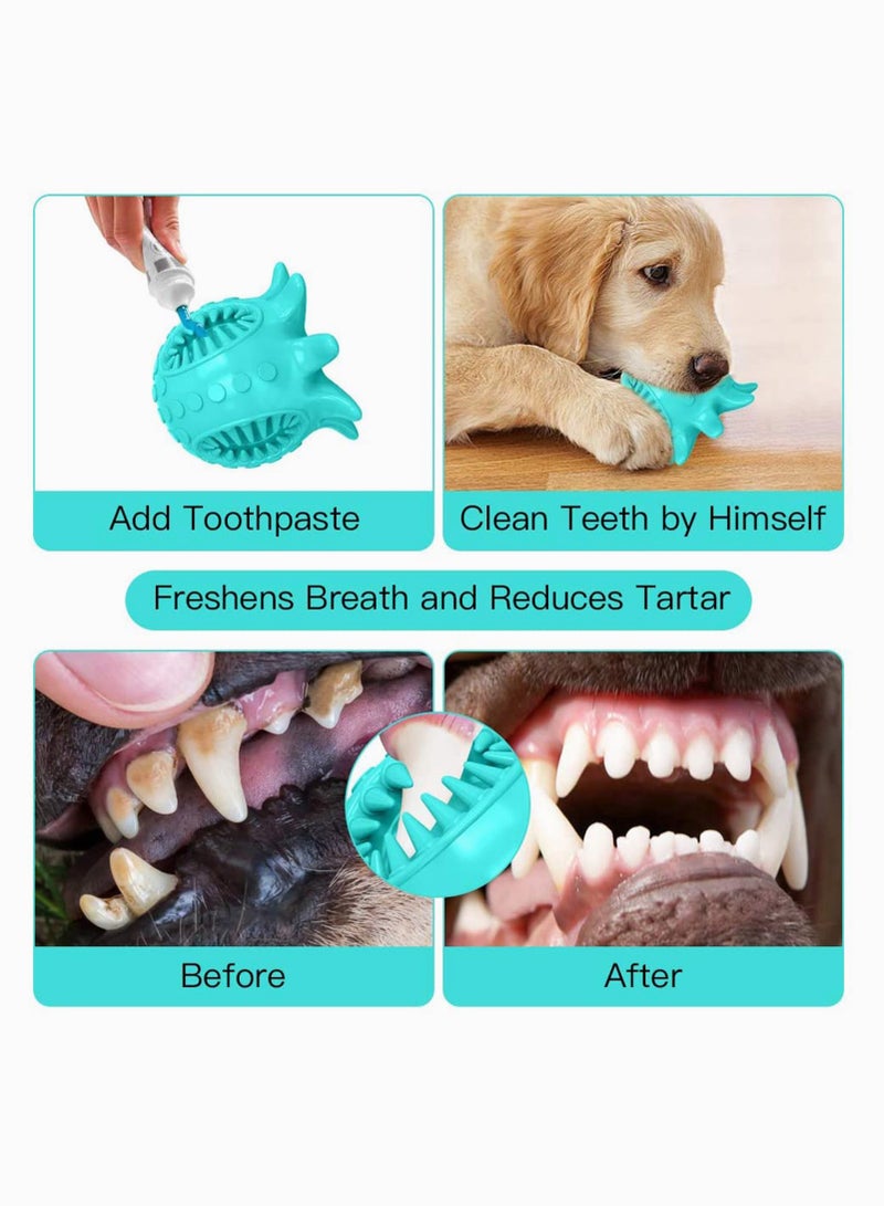 SOLARAE Dog Chew Toy Tooth Cleaning Octopus Shape Jolly Ball Chew Squeaky Toys Treat Food Dispensing Ball for Small/Medium Dogs Puzzle Interactive Toy Ball for Puppy - Image 4