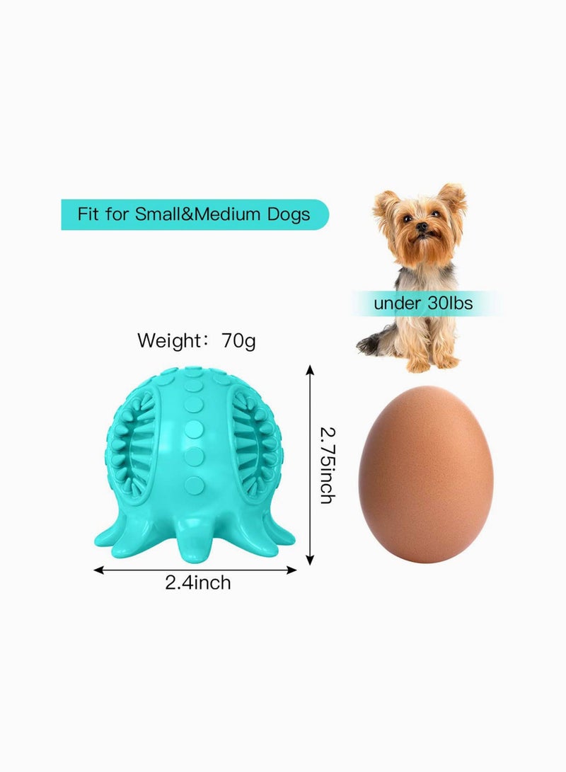 SOLARAE Dog Chew Toy Tooth Cleaning Octopus Shape Jolly Ball Chew Squeaky Toys Treat Food Dispensing Ball for Small/Medium Dogs Puzzle Interactive Toy Ball for Puppy - Image 2