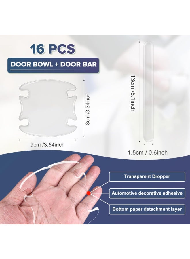 16Pack Car Door Protector,Car Door Handle Scratch Potector, Transparent Car Door Handle Bowl Sticker,Car Protection Accessory for Scratch Prevention,Universal for Most Car Handles - Image 3