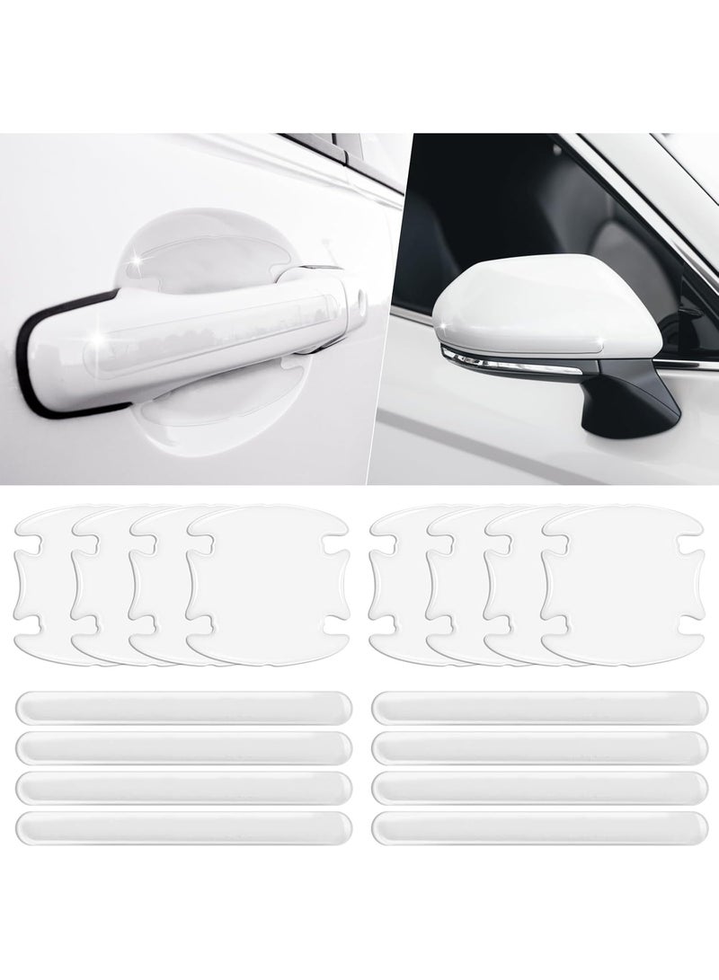 16Pack Car Door Protector,Car Door Handle Scratch Potector, Transparent Car Door Handle Bowl Sticker,Car Protection Accessory for Scratch Prevention,Universal for Most Car Handles - Image 1