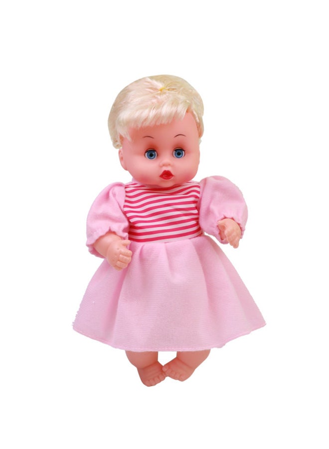 Children's Boys And Girls Play Home Toy Children's Baby With Doll Folding Iron Cart Simulation Baby Trolley-Color:Any Car Plus 02 Powder With Hair Doll Order Please Note - Image 1