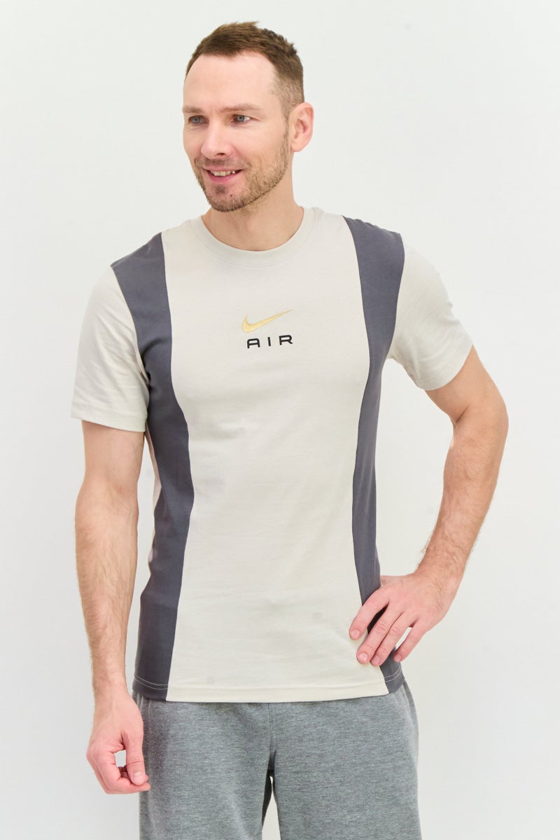 Nike Men Sportswear Fit Short Sleeve Training T-Shirt, Beige - Image 1