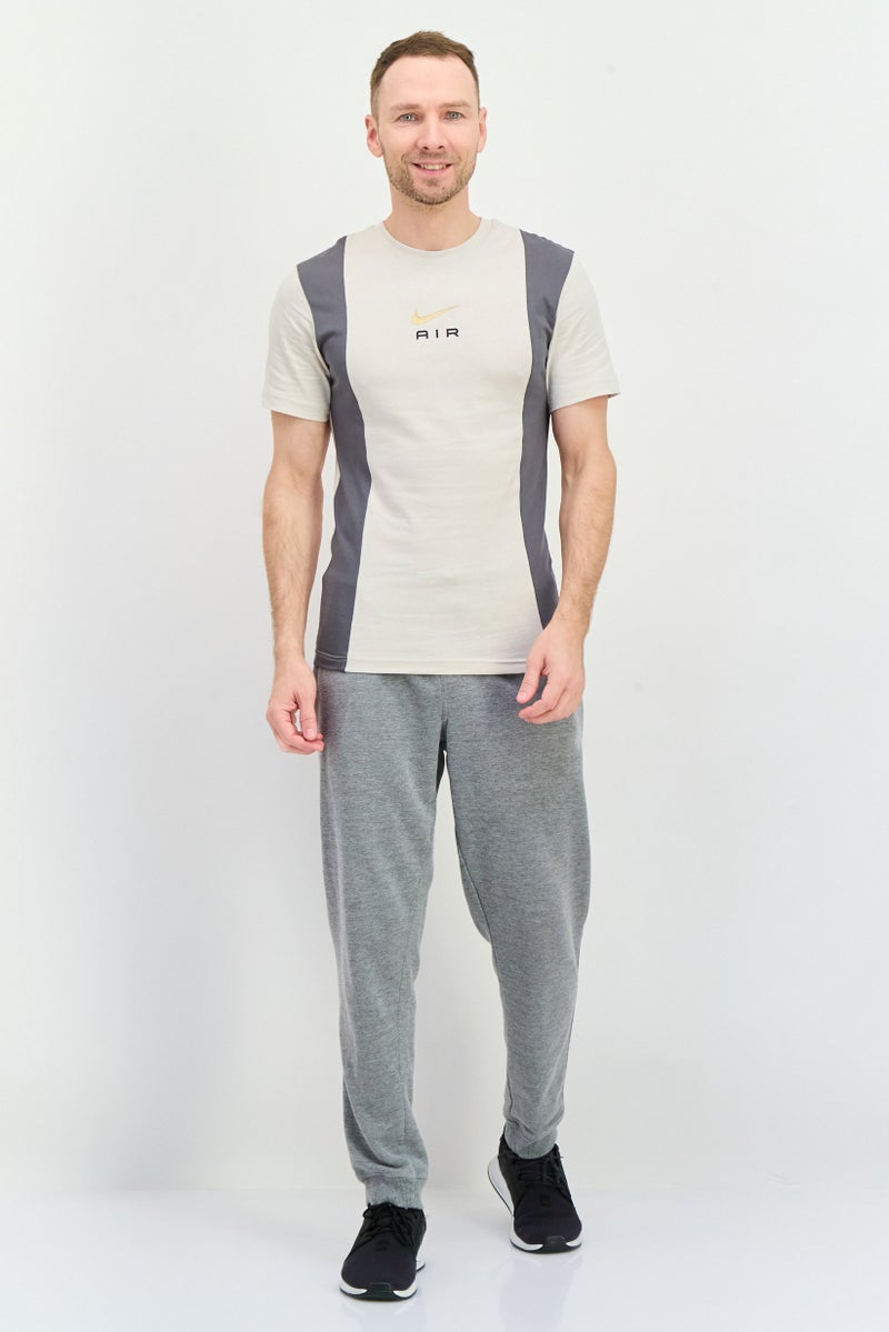 Nike Men Sportswear Fit Short Sleeve Training T-Shirt, Beige - Image 2