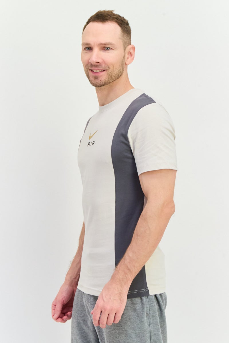 Nike Men Sportswear Fit Short Sleeve Training T-Shirt, Beige - Image 3