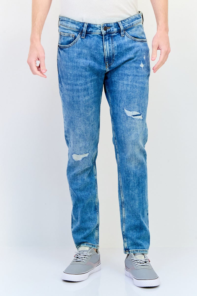 Celio Men Slim Fit Wash Stretchable Denim Jeans, Blue  - Image 1