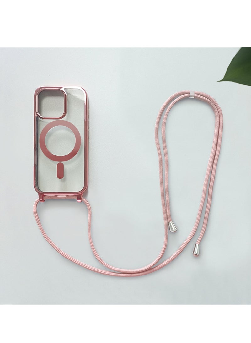 A variety of models to choose from magnetic case suitable for Apple mobile phone case new electroplating magnetic lanyard mobile phone case - Image 2