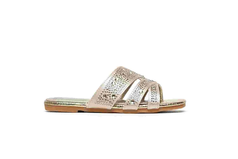 Cuple Girls embellished slide sandals