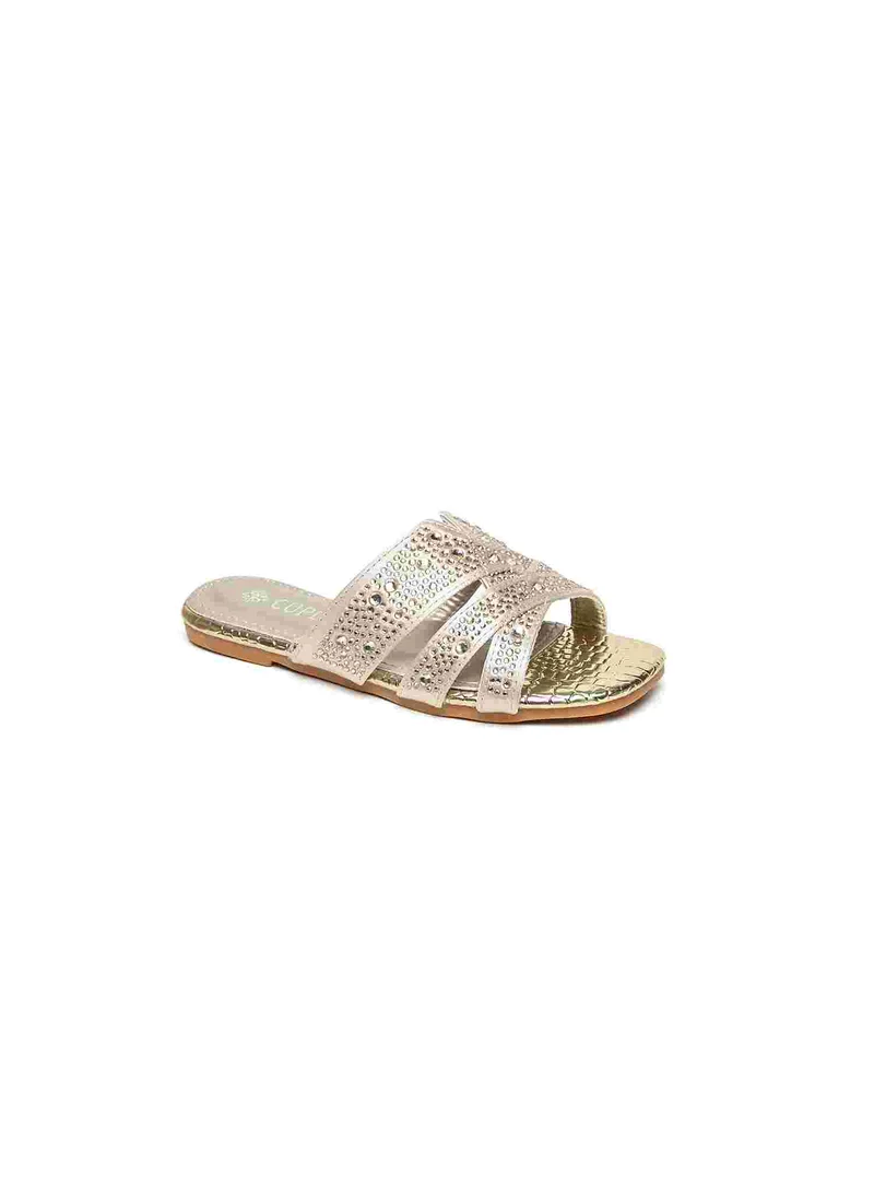 كيوبل Girls embellished slide sandals