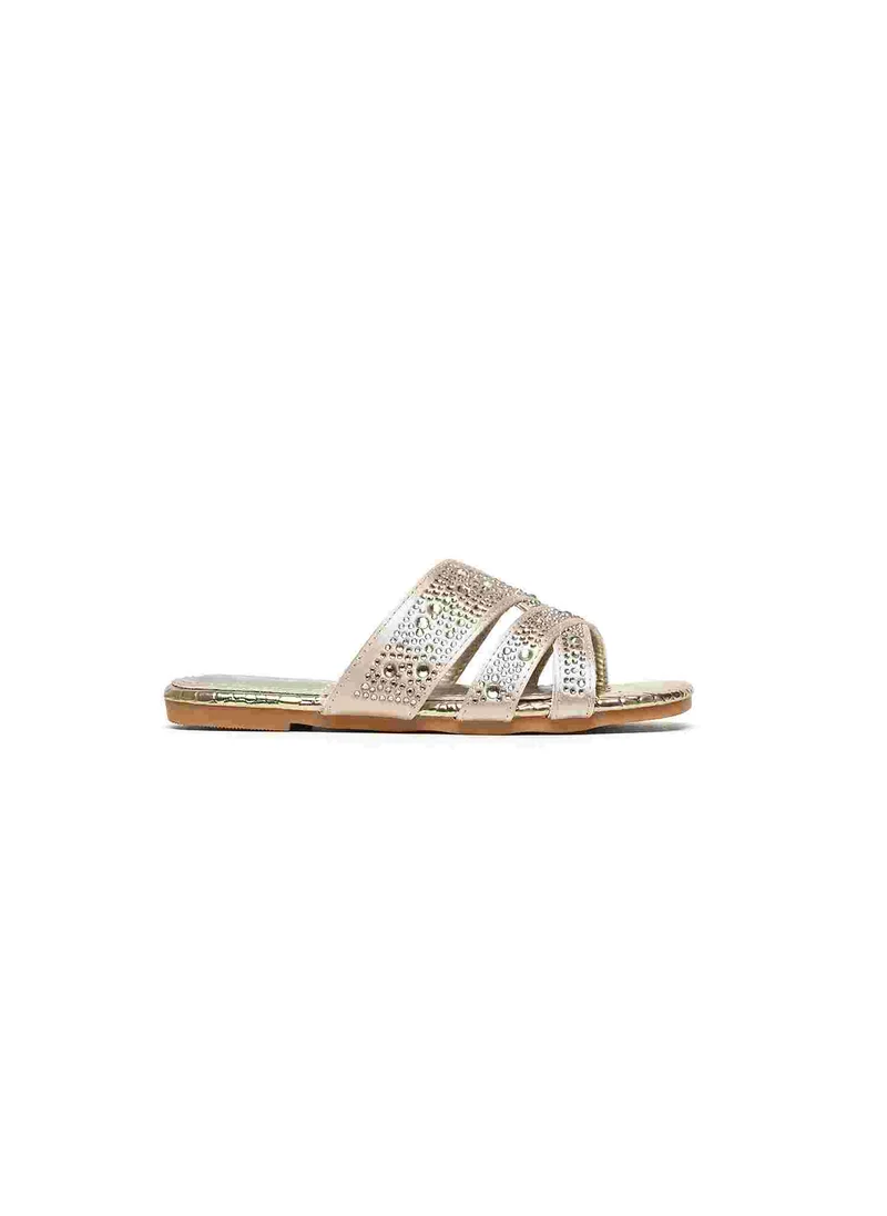 كيوبل Girls embellished slide sandals